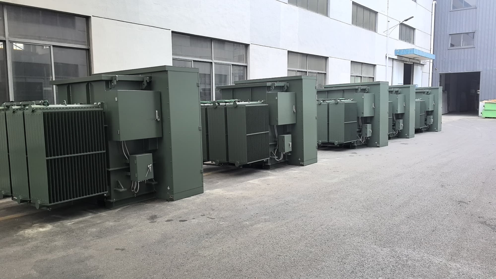 Finished pad-mounted transformers